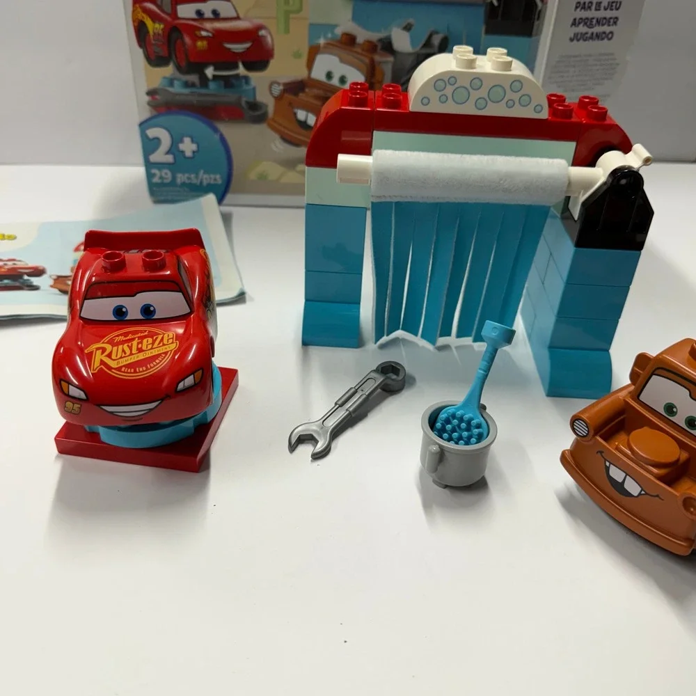 LEGO Duplo Disney Pixar Cars Lightning McQueen Mater Car Wash Fun 10996 29 Pcs